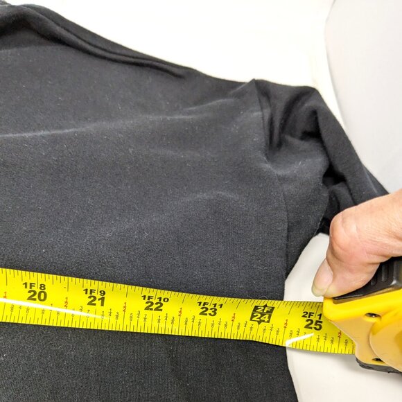 Eileen Fisher Oversized Funnel Neck Tunic Top Large Black Brushed Terry Tencel - Picture 10 of 13